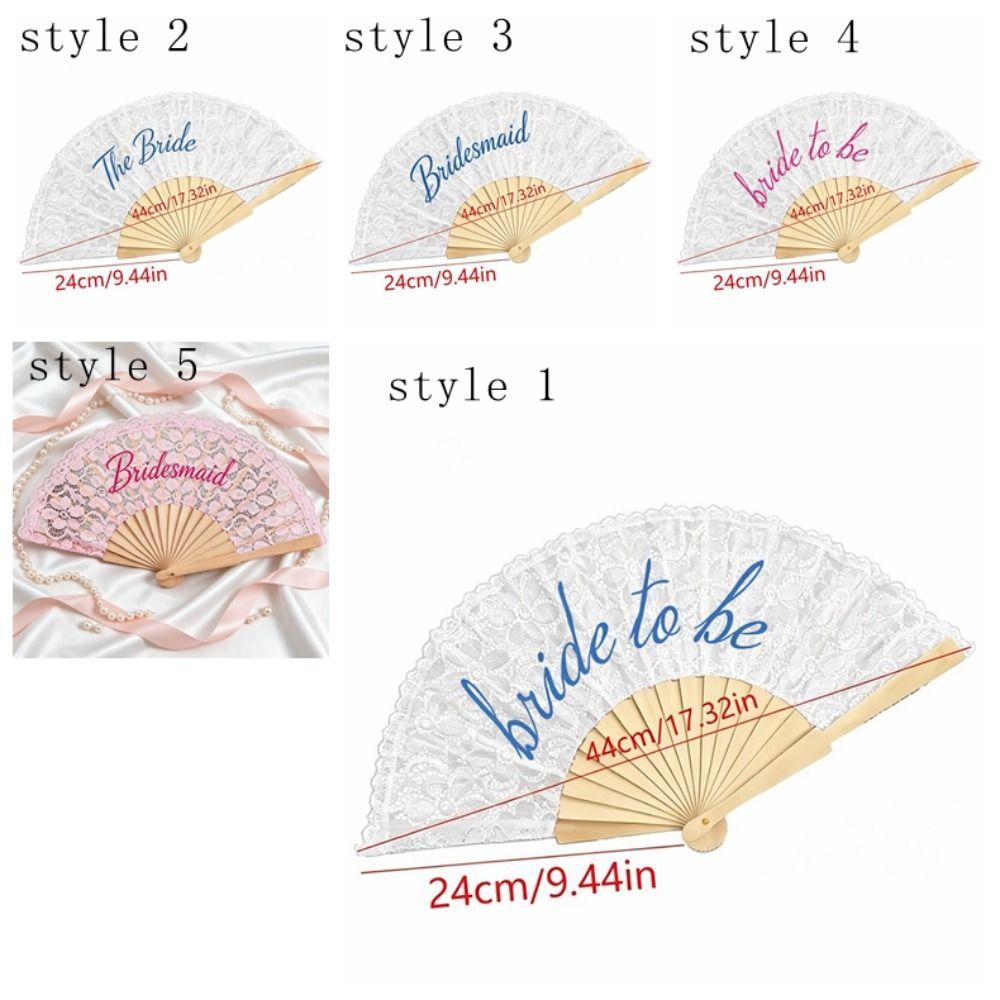 Fashion Exquisite Lace Bridal Fan Handheld Elegant Single Party Decoration Fan Retro Dance Fan Wedding Travel