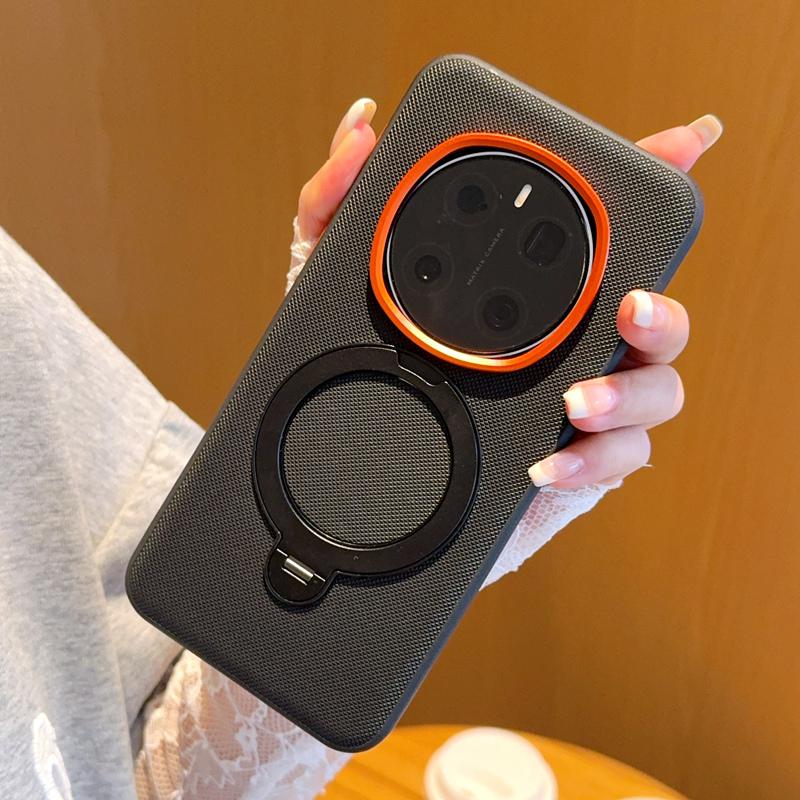 Für Honor Magic 7 7 Pro 6 6 Pro einfarbige drehbare magnetische Halterung stoßfeste und fingerabdruckresistente Handyhülle