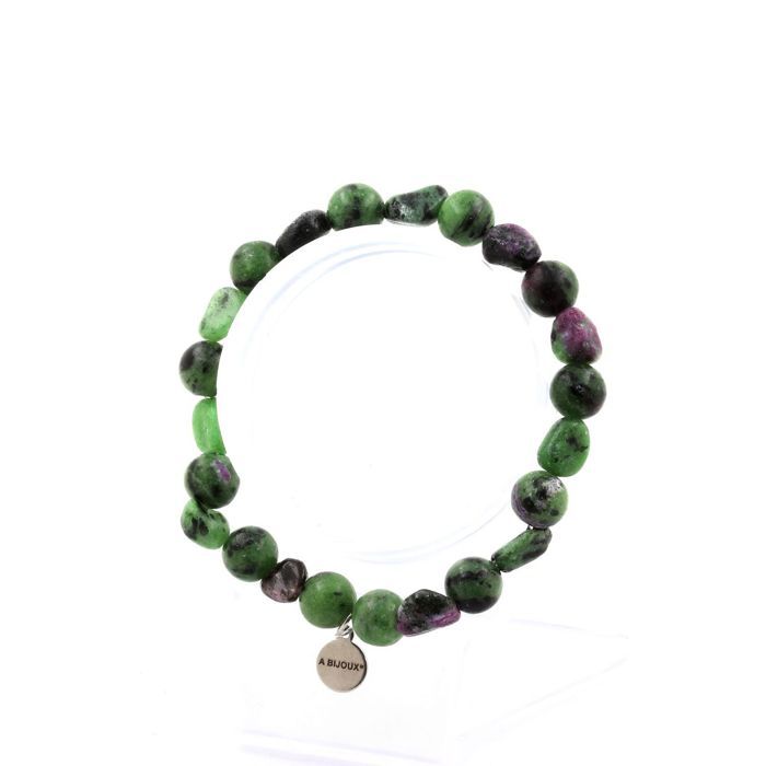 Bracelet Epidote de Myanmar (Birmanie) + Perles Epidote d'Australie 8 mm