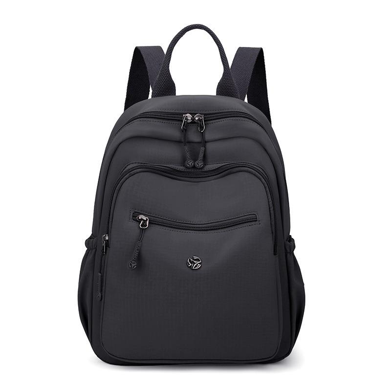 Large capacity women's backpack women's fashion high texture niche work commute solid color outdoor travel backpack