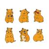 Playful Capybara Enamel Badge Pin Lightweight Capybara Brooch Pin Charm Adds Fun To Bags Hats And Casual Outfits