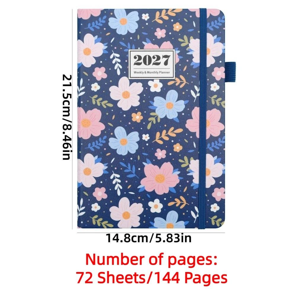 English A5 Agenda Planning Notebook Flower Design To-do List Notebook Diary Writing Pads  Business