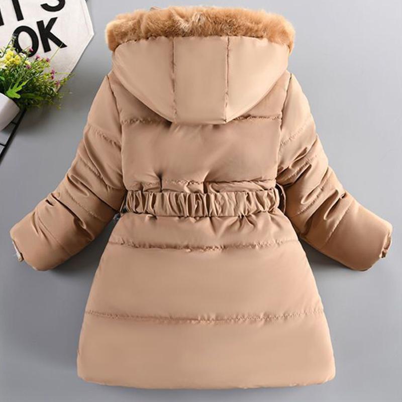 Girl Winter Cotton-Padded Jacket Children's Fashion Coat Kids Outerwear Baby's Warm Down Jacket Children Clothing 4-12 Years