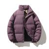 Men's Winter Stand Collar Coat Inside Simple Solid Color Cotton Jacket Trendy Casual Jacket Japanese Fresh