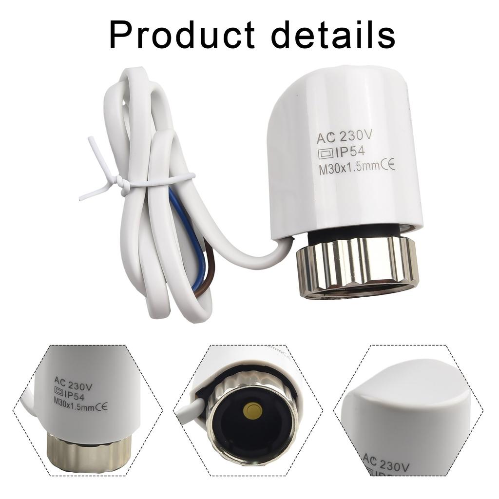 AC230V M30 1,5mm Elektryczny siłownik termiczny do zaworu grzejnikowego ogrzewania podłogowego Normalnie do zaworu grzejnikowego ogrzewania podłogowego