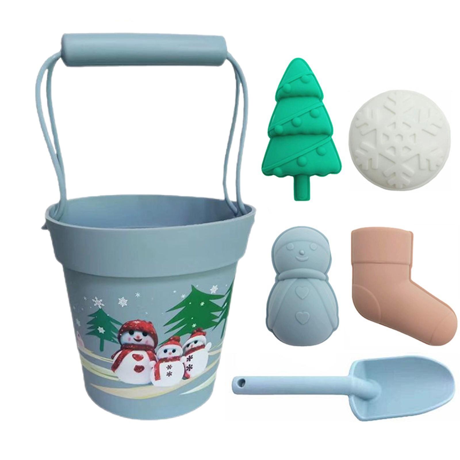 

Силиконовый пляжный набор для малышей, чтобы играть в песок, воду и снег One Size синий