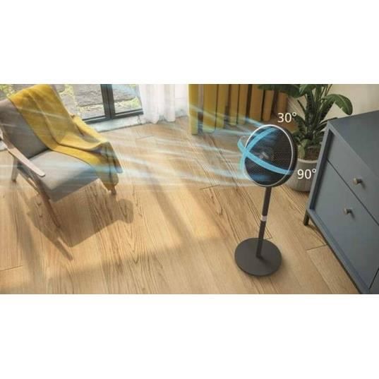 Ventilateur sur pied - PHILIPS - CX3550/01 - 2 en 1 (pied - table) - 3 vitesses - 2562 m3/h