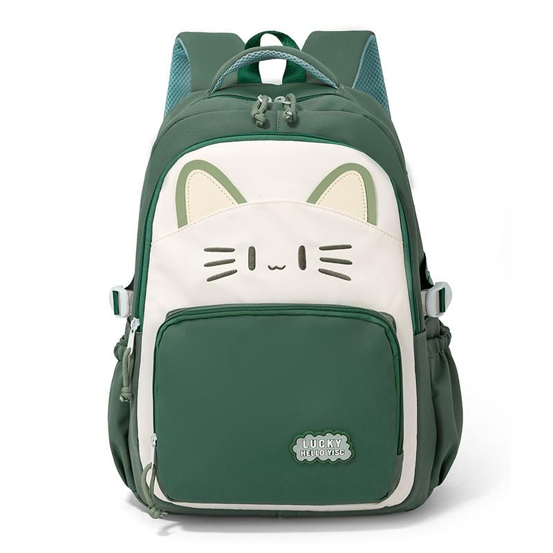 Capacity Simple Large Backpack With Kitten And Letter Print Design For Use Daily