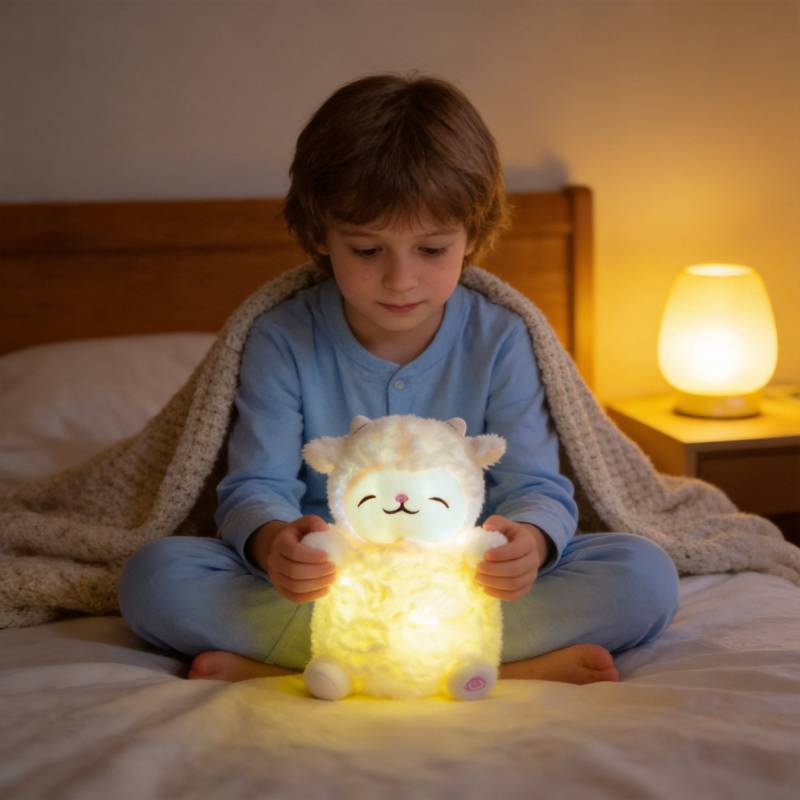 Colorful Led Luminous Sheep Plush Toy With Short Pile Fur For Kids And Collectors