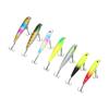 7pcs Minnow Fishing Lure Set 3D Lifelike Eyes Corrosion Resistance Top Water Pencil Bait