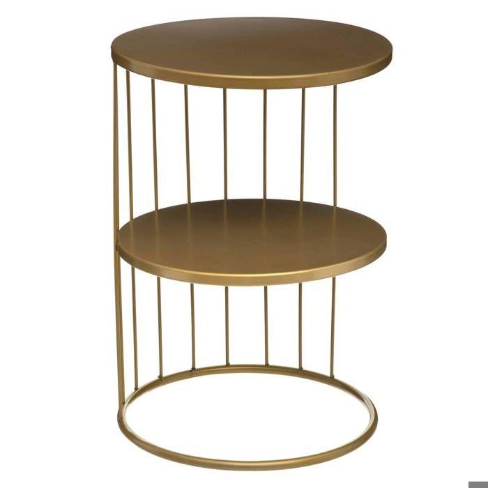 Table D Appoint "Kobu" Doré D36cm - Atmosphera Createur D'interieur