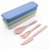 Tragbares Besteck Kinderbesteck Reise Camping Geschirr Set Messer Gabel Löffel Geschirr Set Weizen Geschirr Set Mit Box