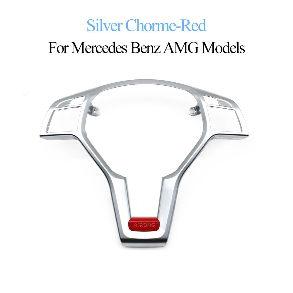 Car Steering Wheel Trim Cover Panel Outer Frame For Mercedes Benz AMG A B C E GLK Class W176 W246 W204 C204 X204 W212 W218