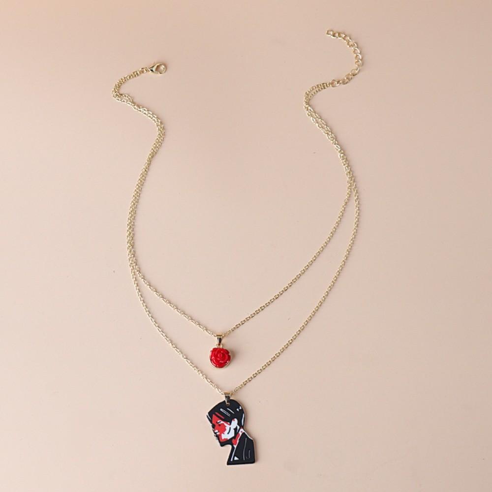 Rock Band My Chemical Romance Cosplay Necklace Music Band MCR Three Cheers Rose Unisex Choker Pendant Jewelry Accessories