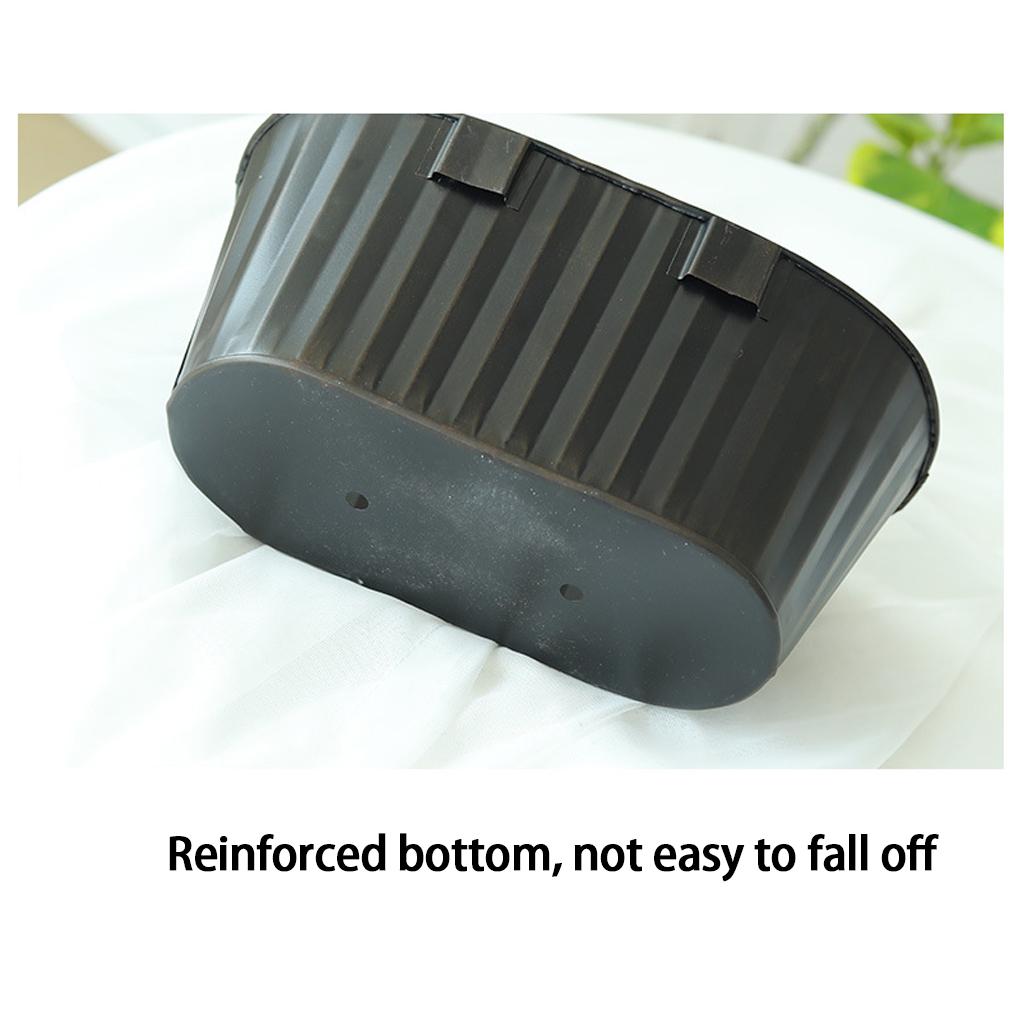 Żelazna eliptyczna doniczka wisząca z otworami drenażowymi zapewniającymi cyrkulację powietrza Odpinana rączka Doniczka