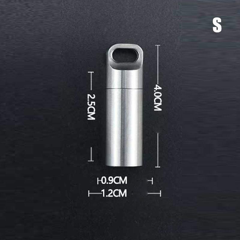 

Мини-капсула из нержавеющей стали, герметичная, водонепроницаемая, таблетница для кемпинга, кулон для оказания первой помощи