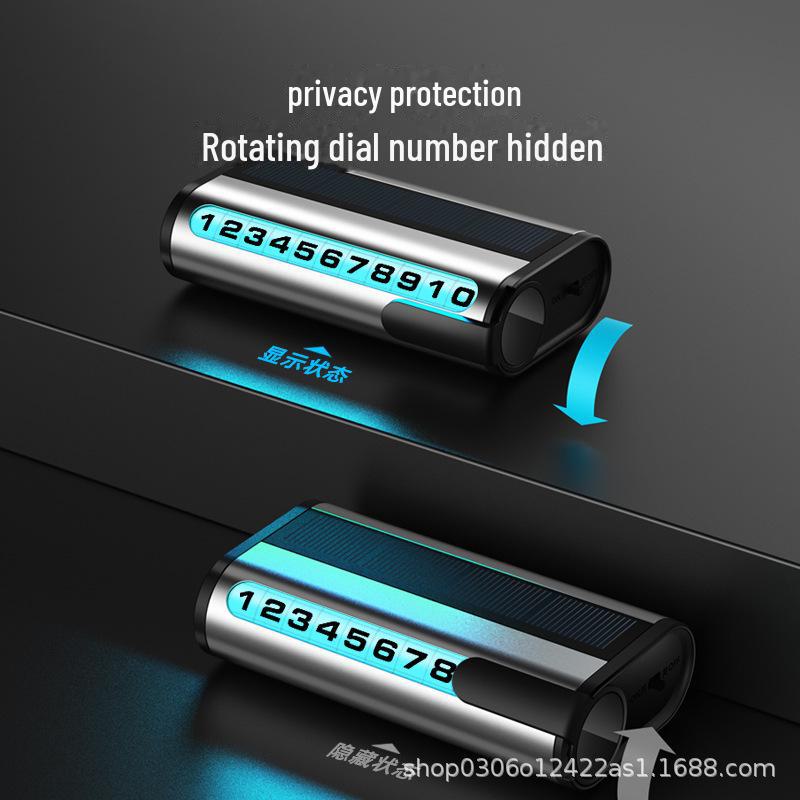 Solar-Powered Luminous Temporary Vehicle Parking Plate