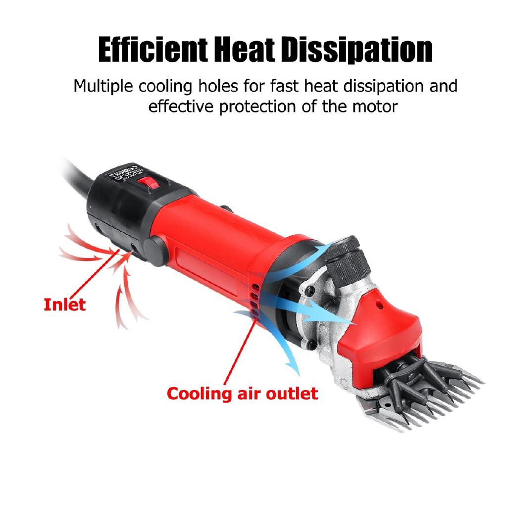 1000W 6 Speed Shear Wool Cut Goat Pet Animal Shearing Cut Machine Farm 13 Teeth Electric Sheep Pet Hair Clipper Shearing Kit