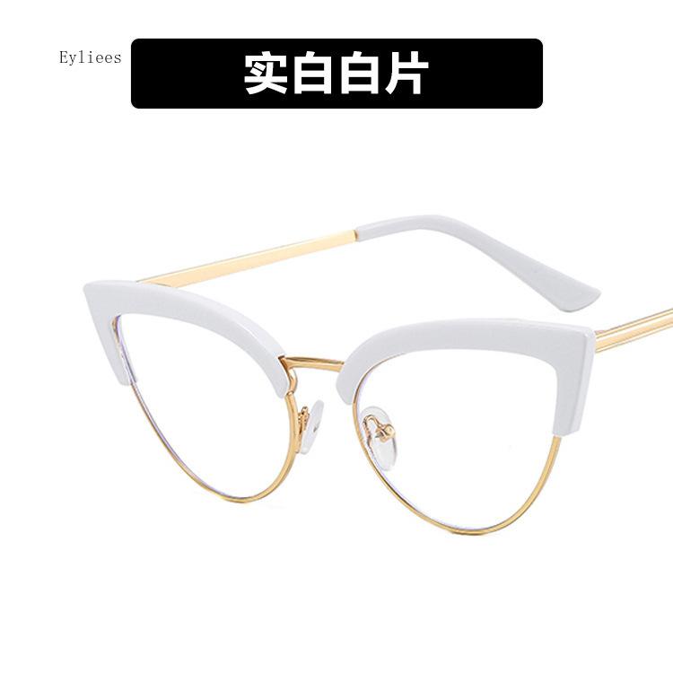 Cat Eye Anti Blue Light Glasses Women Vintage Luxury Brand Designer Black Glasses For Female Big Frame UV400 Eyewear Shades