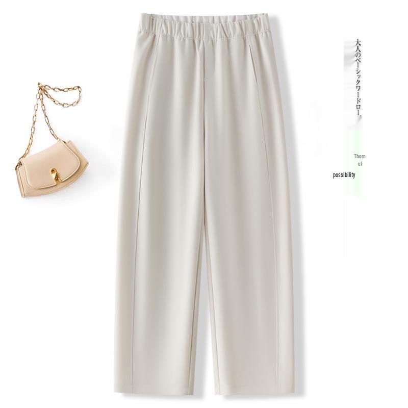 

Женские летние повседневные эластичные брюки-бананы свободного кроя 2025 28 (105-115 lbs) покинуть белый