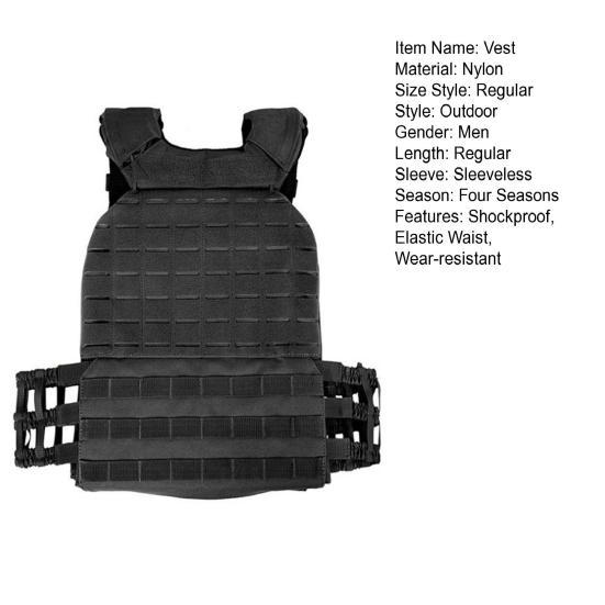 Outdoor Vest Adjustable Breathable Strong And Sturdy Decompression Sleeveless Protection Shockproof Elastic Waist