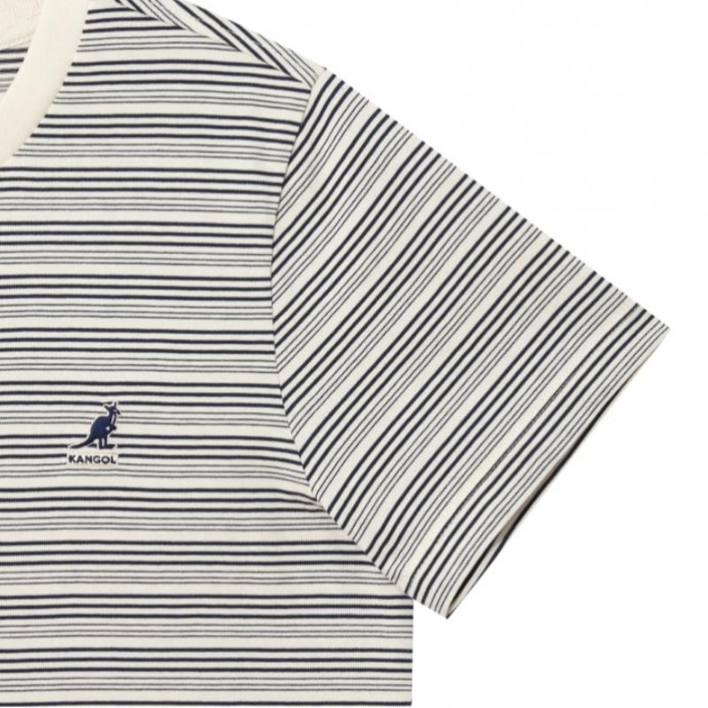 Kangol Women S T ShirT 2847 Navy fineSSe STripe