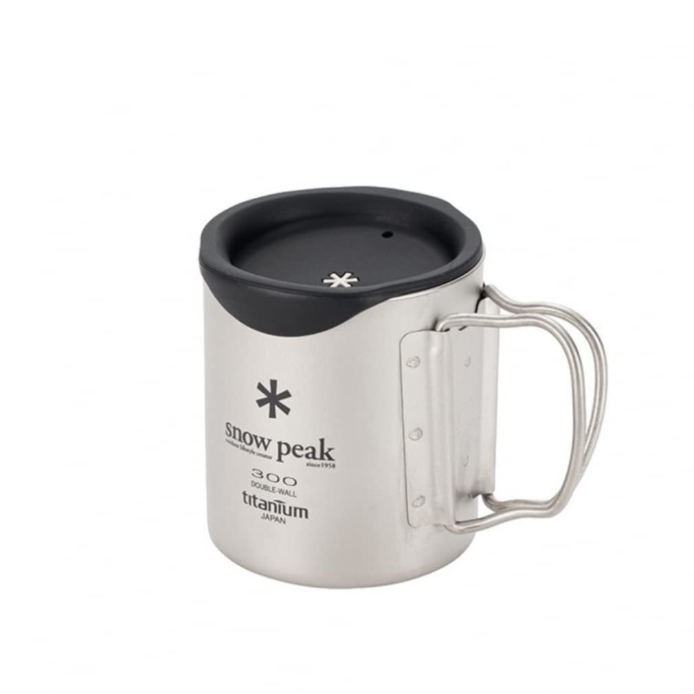 Snow Peak Camp Cooking Titanium Double Mug 300ml Silicone Lid Set for 300ml Mug & MG-152 MGC-057