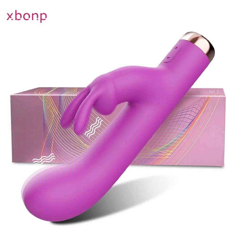 Powerful Rabbit Vibrator for Women Nipple Clitoris Stimulator G Spot Massager Dildo Sex Toys Shop Adult Goods for Female