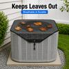 Outdoor AC Unit Cover Oxford Cloth Mesh Top Guard for Air Conditioner Condenser, Leaf Debris Protection with Elastic Hooks Kit