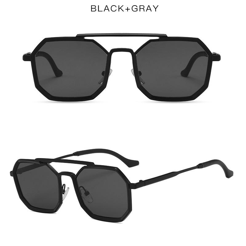 Панк-солнцезащитные очки Polygon UV400 Стиль Стимпанк Металлическая оправа Винтажные Модные Унисекс Солнцезащитные Очки для Мужчин Женщин Adult