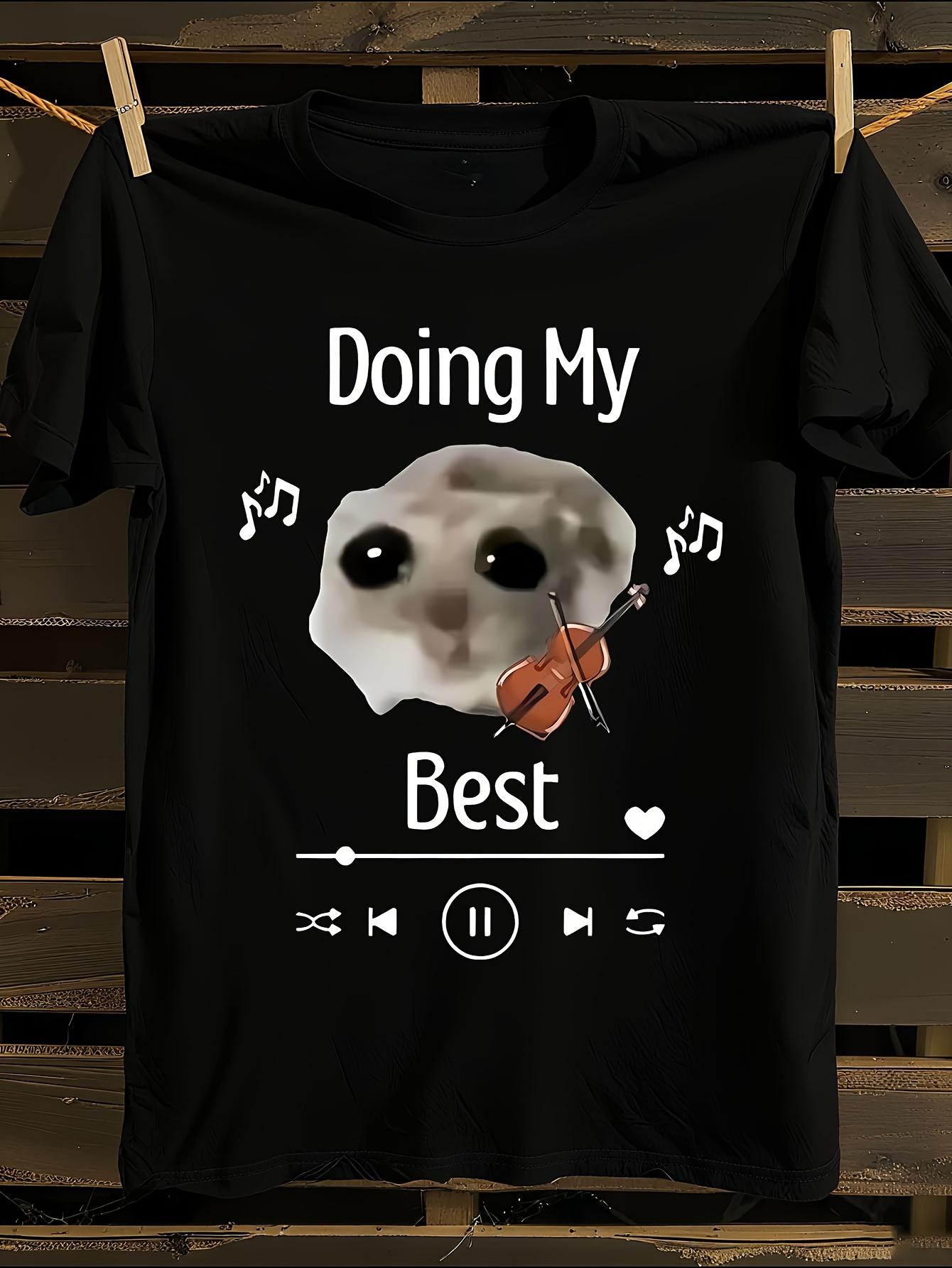 Funny Sad Hamster Meme T-Shirt XXXL