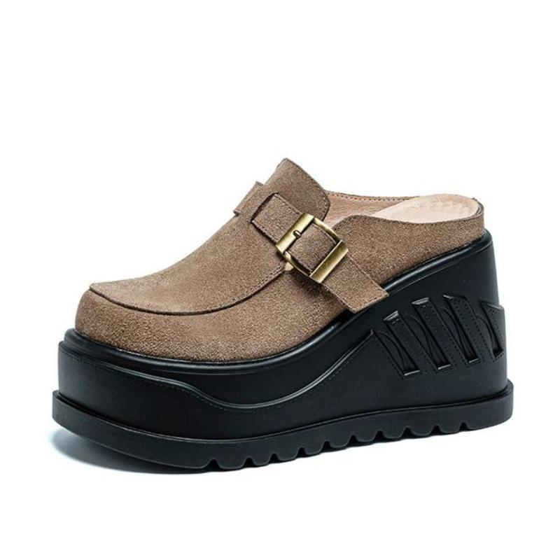Fashion Woman Platform Slippers Flats Fashion Slingback Shoes Spring Casual Walking Women Shoes 2025 Designer Trend Brand Zapatos Mujer