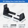 2Pcs Barn Door Floor Guides Stabilizer Plastic Track System Upgrades for Smooth Sliding Cabinet Hardware Installation