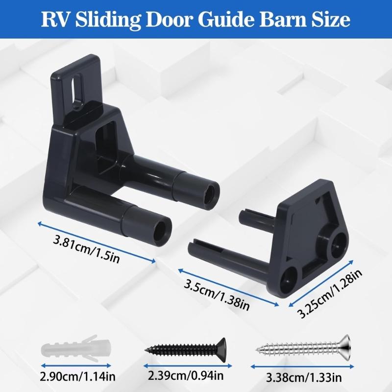 2Pcs Barn Door Floor Guides Stabilizer Plastic Track System Upgrades for Smooth Sliding Cabinet Hardware Installation