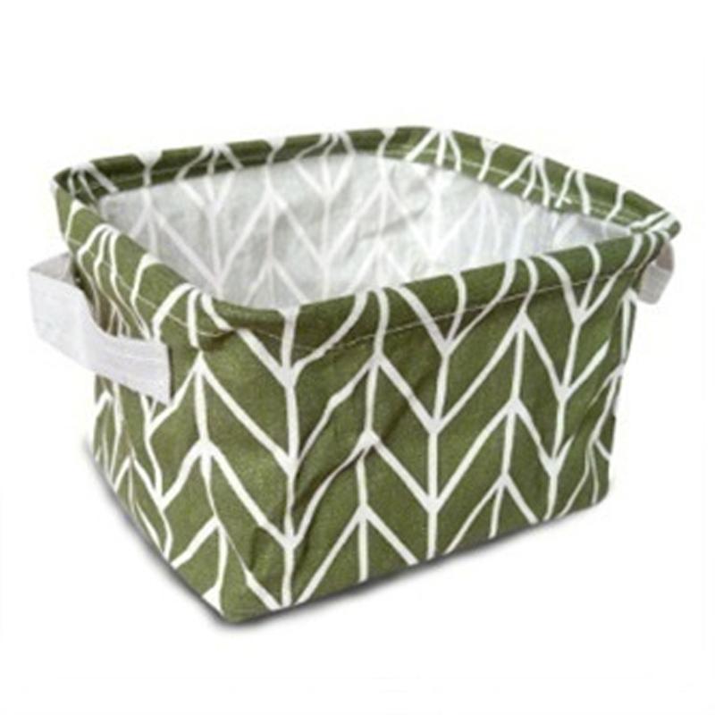 Fabric Cotton Linen Storage Small Square Box Desktop Debris Storage Basket Storage and Sorting Portable Storage Basket Storage Basket
