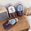 Cartoon Dog Pocket Camera Storage Bag Large Capacity Plush Plaid Puppy Makeup Bag Portable Multi-functional Cosmetic Handbag