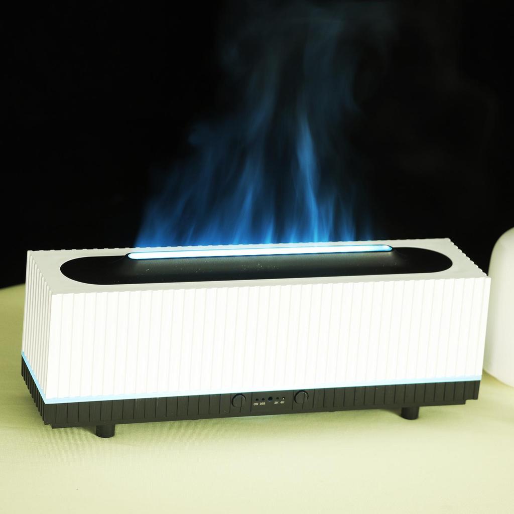 3D Flame Aromatherapy Humidifier for Home, Bedroom & Office - Quiet, Essential Oil Compatible, Desktop Air Atmosphere Enhancer