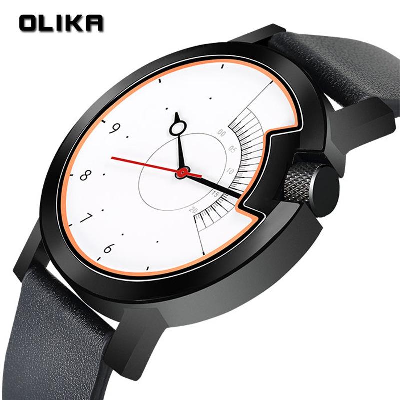 New Top Brand Men's Watch Steel Sapphire Mirror Quartz Watch Men's Waterproof Fashion Clear Large Dial Watch