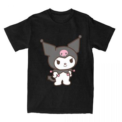 Kuromi T Shirt Casual Fashion Versatile Streetwear Men Women Lovely Short Sleeve Cartoon Amusing Cotton Harajuku Unisex Tops