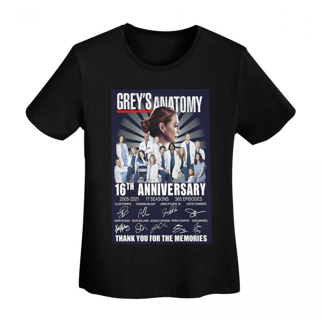 Greys Anatomy 16. Jubiläum 2005 2021 17 Staffeln Danke für die Erinnerungen T-Shirt Damen Kurzarm T-Shirts Streetwear