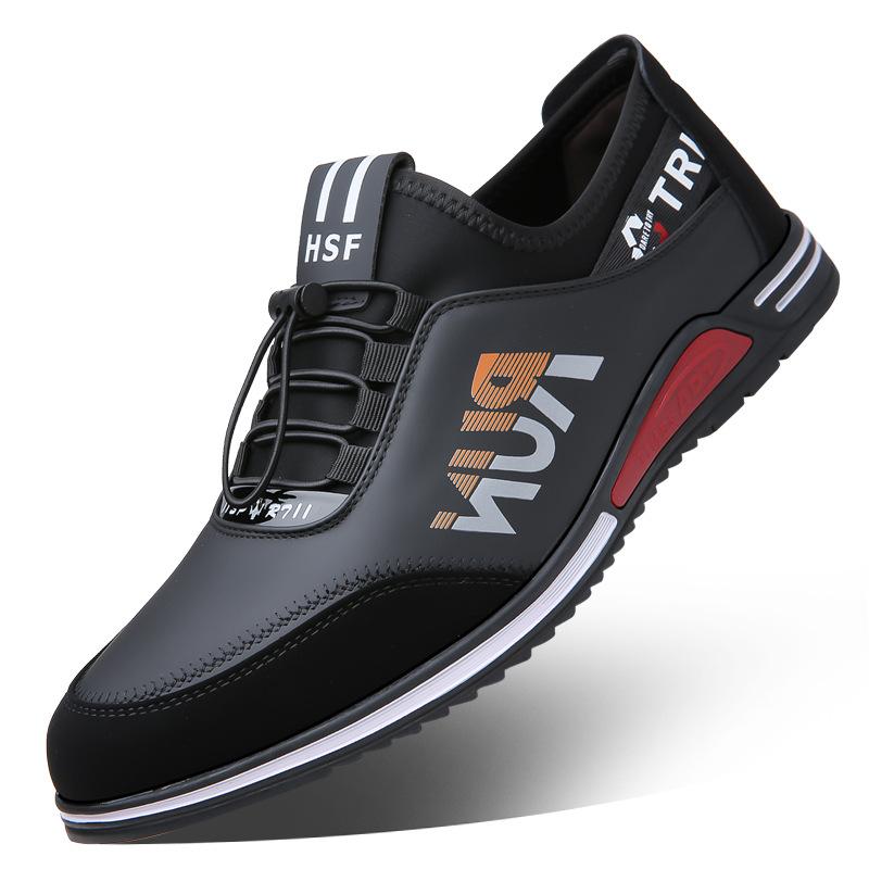 Jarní a podzimní nová pánská sportovní obuv pro volný čas, kožená, pánská, mládežnická, všestranná, neviditelné zvýšení výšky o 6 cm, 8806