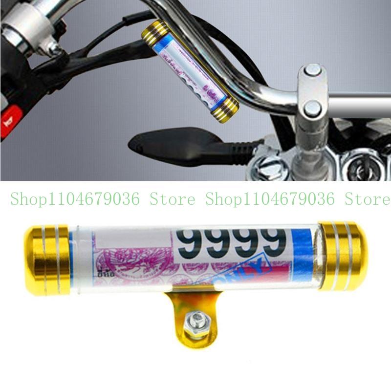 Waterproof Universal Motorcycle Disc Registration Label Stand Holder for Scooter Tube Tax Disc Registration Label Stand