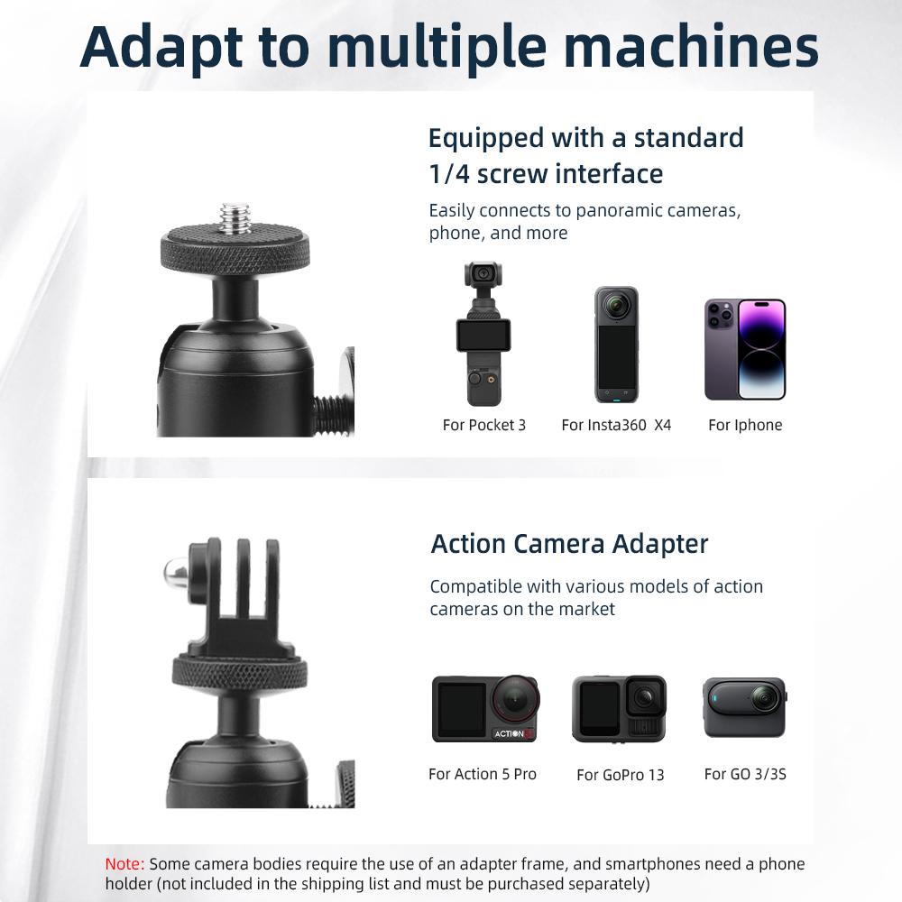 Kit de Montagem Magnética FLYMILE para Câmera Esportiva Base Adaptadora Acessórios para Câmera