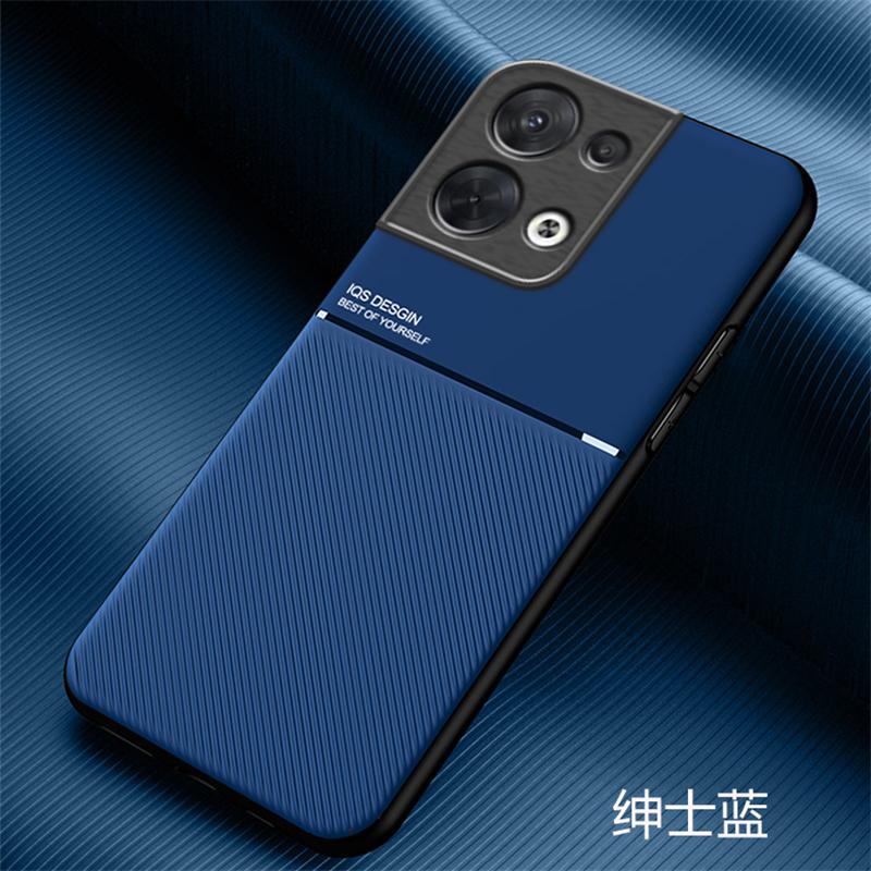 Für Hülle Oppo Reno 8 Hülle PU Weichleder Magnetische Autohalterungsplatte Handyhülle Für Oppo Reno 8 Pro Reno8 Pro+ Plus 5G Rückseite