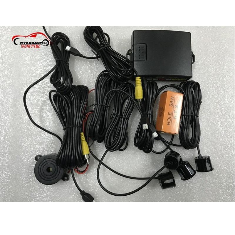 

4.3 lcd Rear Parking Camera 4 Sensor Reversing Radar Detector Parking Assistance Alarm System Fit For Toyota Hilux Vigo 2008-14 no 4.3 lcd screem