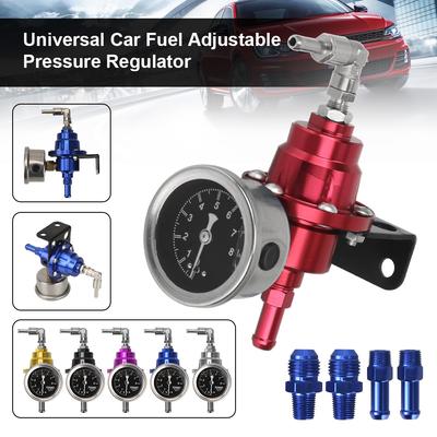 Avec Kit Manomètres 7 Couleurs Universel Réglable Régulateur de Pression de Carburant Modification Véhicule carburant Suralimentation