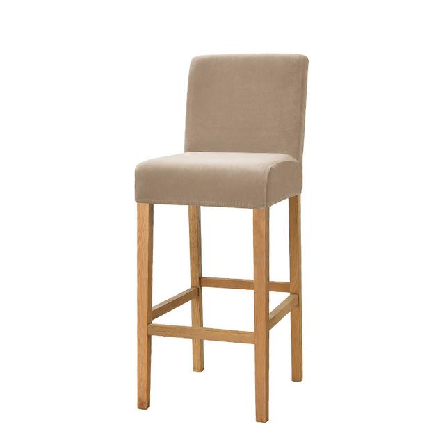 Samtstoff Barhocker Stuhlbezug Elastisches Lycra Stretch Kurzer Rücken Stuhlbezüge Für Essbereich Zimmer Café Zuhause Kleine Größe Option Sitzbezug