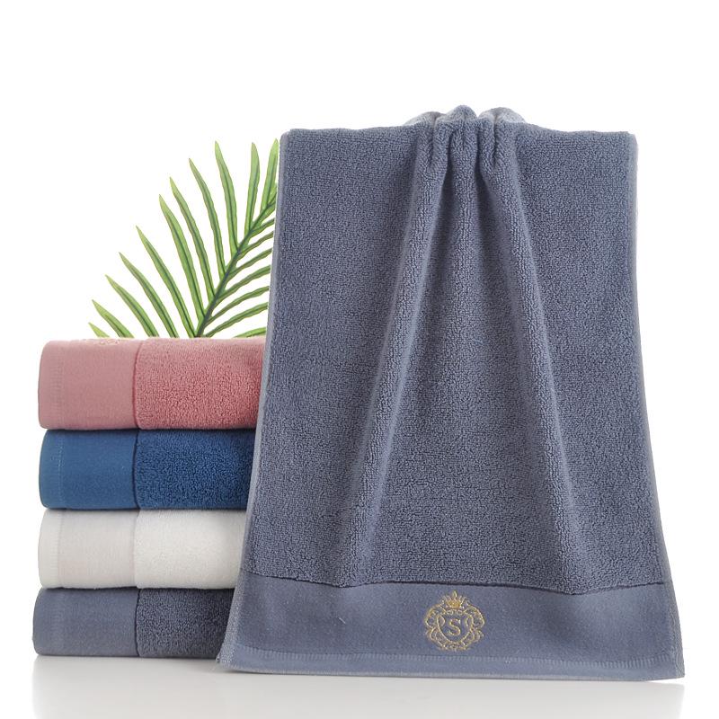 Thick Absorbent Pure Cotton Towel - No Shedding, Customizable Logo for Hotels & Salons