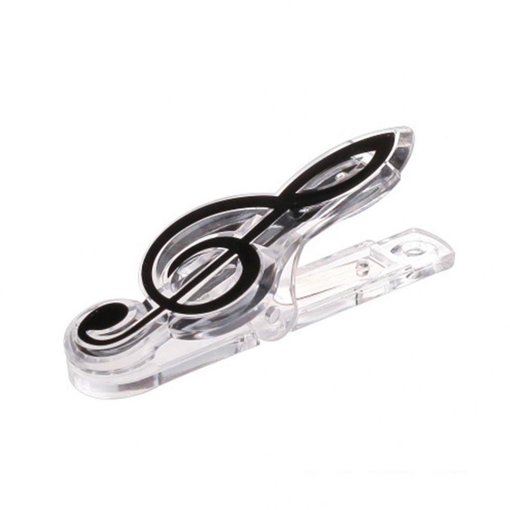 Härlig plastmusikboksida Musiknotform Klämma Treble Clef Bookmark