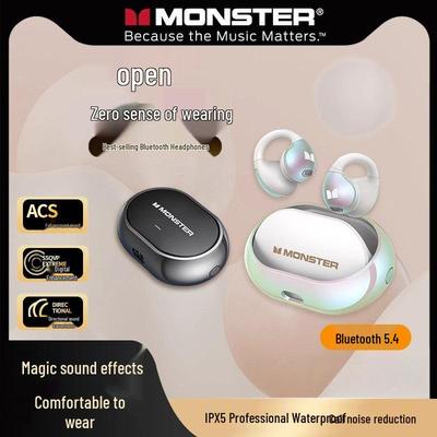 Monster AC600 Waterproof Bluetooth Sports Bone Conduction Clip-On Headphones